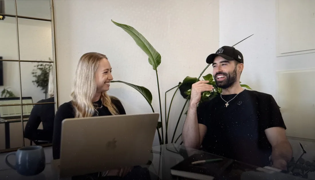 Gus working with a client in person