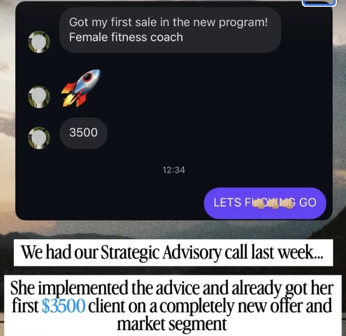 Client win shared with Gus