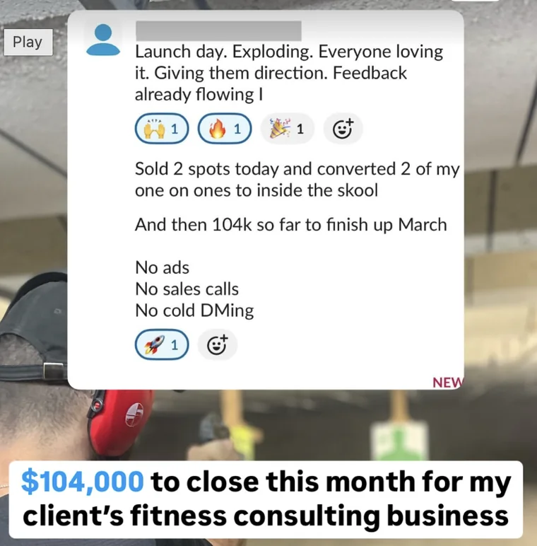 Client win shared with Gus