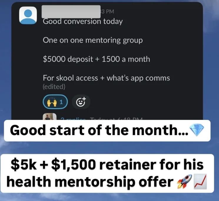 Client win shared with Gus