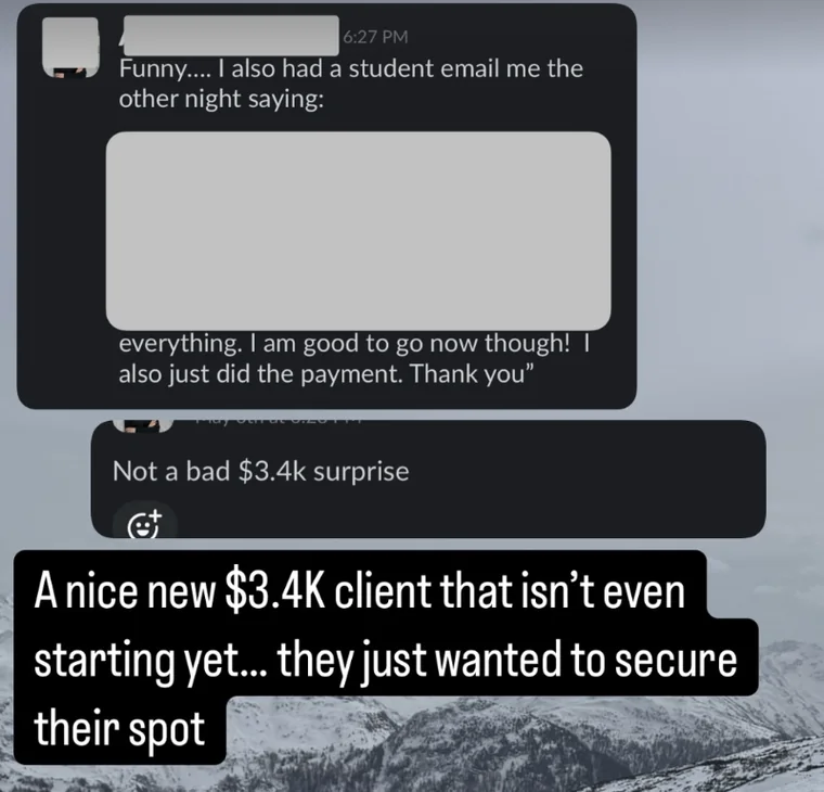 Client win shared with Gus