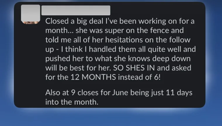 Client win shared with Gus
