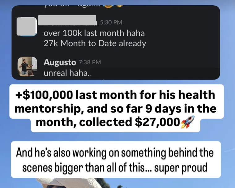 Client win shared with Gus